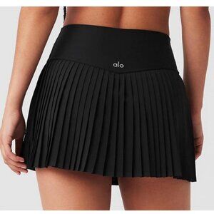 ALO Yoga Black Pleated Mini Skirt